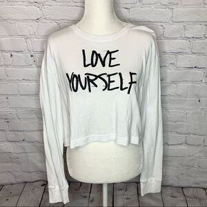 Justmoji Justin Beiber Long sleeve graphic crop top